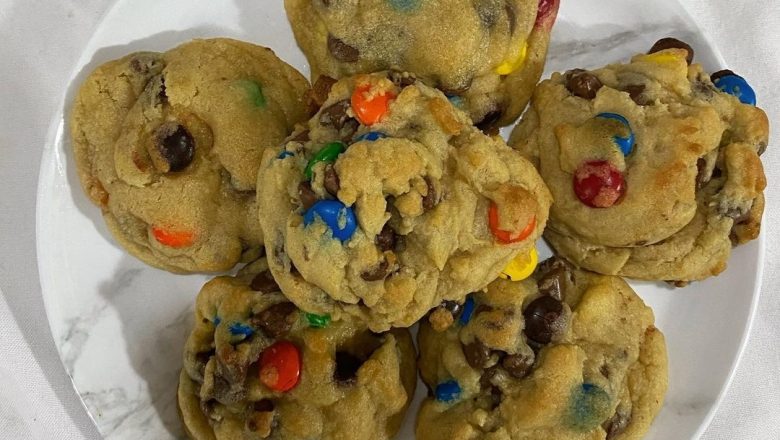  Soft and chewy m&m cookies